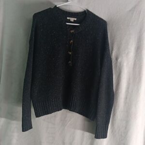 American Eagle Outfitters Black Buttoned Sweater